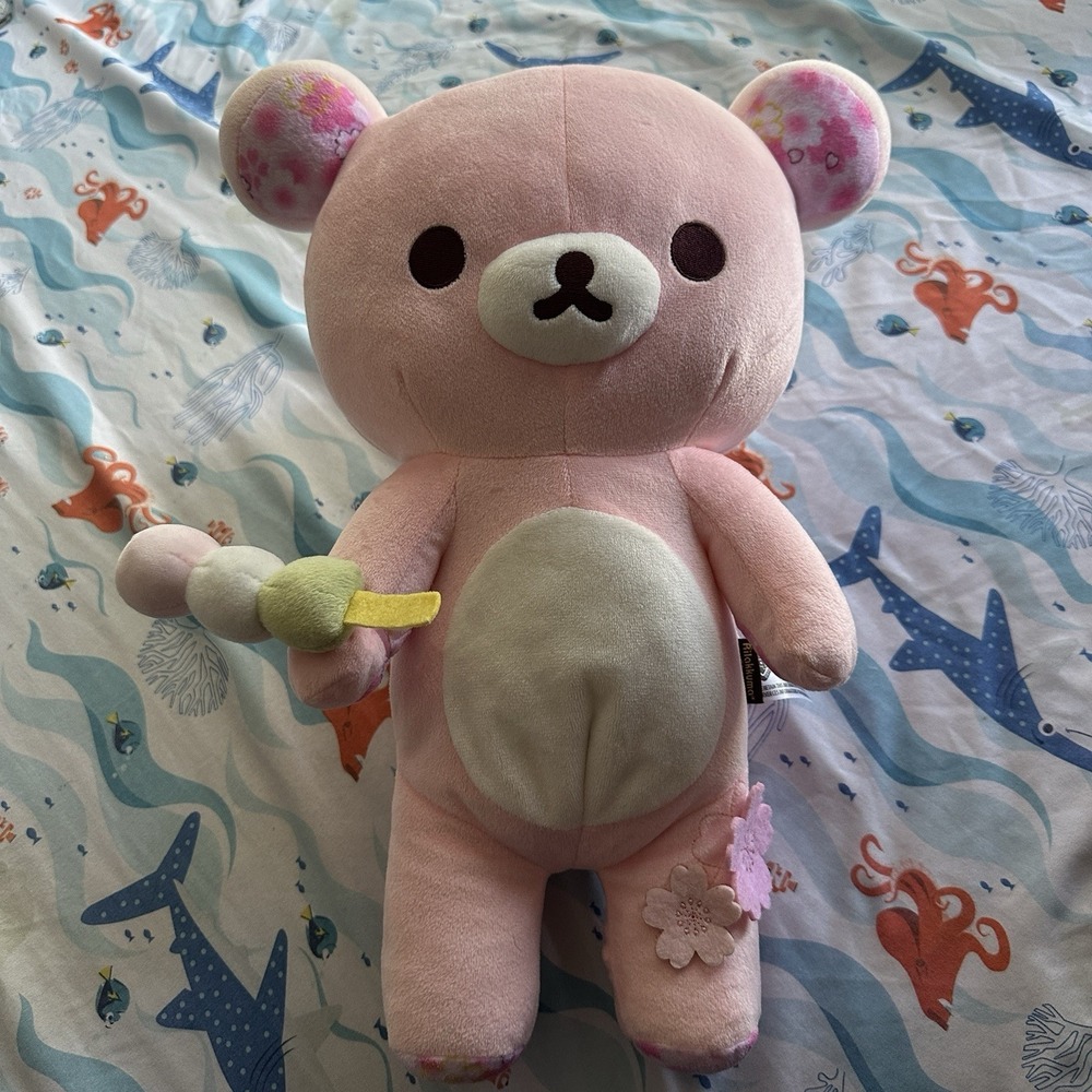 Rilakkuma Cherry Blossom Sakura Plush Rilakkuma San-X Kawaii Stuffed Bear Pink